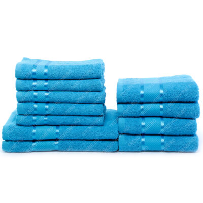 Set 11 Prosoape Maini/Fata/Corp, Bumbac 100%, Bleu, 400g/m², ST12204