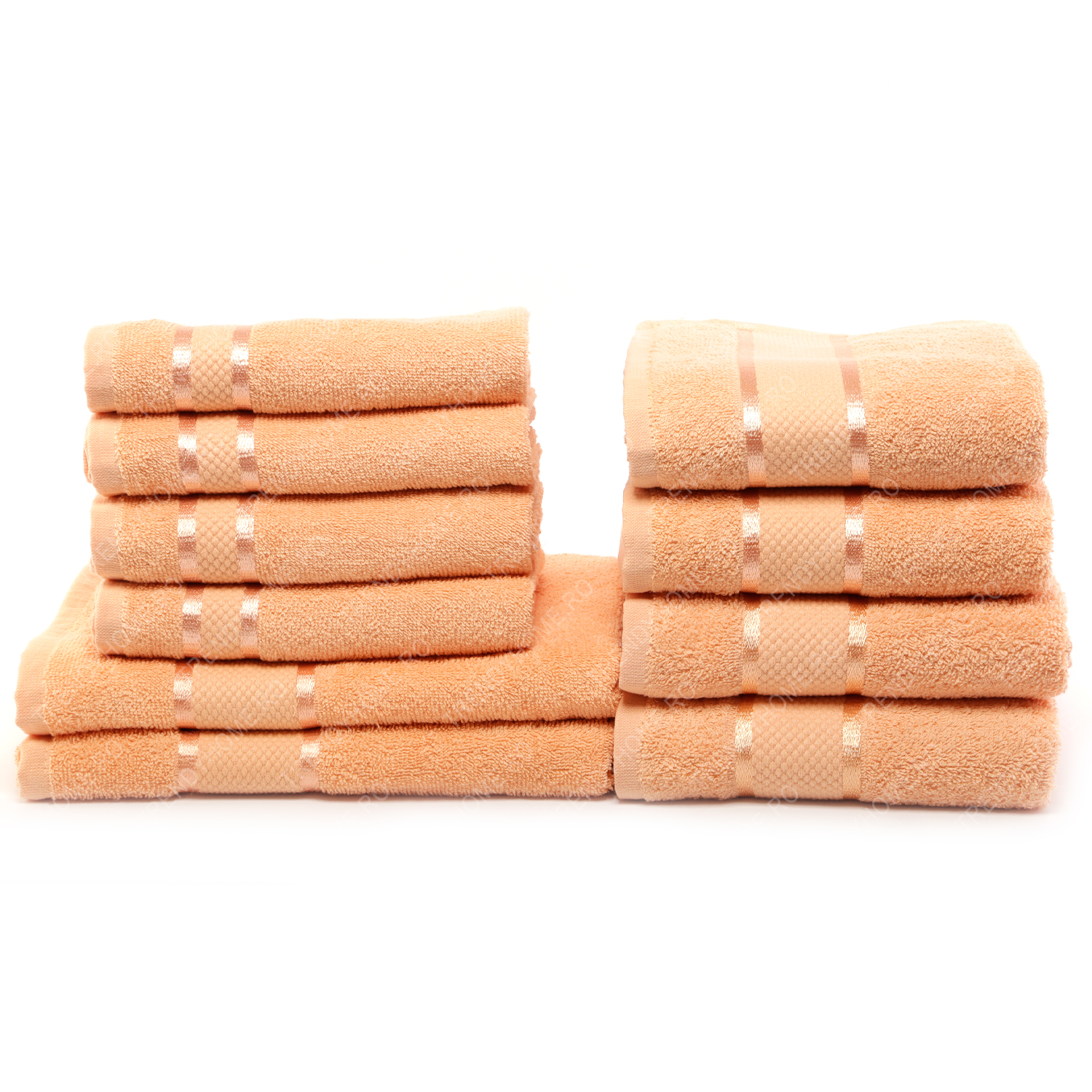 Set 11 Prosoape Maini/Fata/Corp, Bumbac 100%, Alb, 400g/m², ST12201