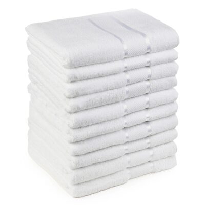 Set 192 Prosoape Baie, Bumbac 100%, 30x30 cm, Densitate 400g, Alb, ST115002