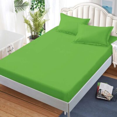 Husa Pat dublu cu Elastic, Bumbac Finet, Verde Deschis , UNI, BR12450
