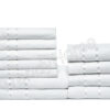 Set 11 Prosoape Maini/Fata/Corp, Bumbac 100%, Alb, 400g/m², ST12201
