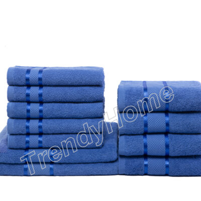 Set 11 Prosoape Maini/Fata/Corp, Bumbac 100%, Albastru Deschis, 400g/m², ST12209
