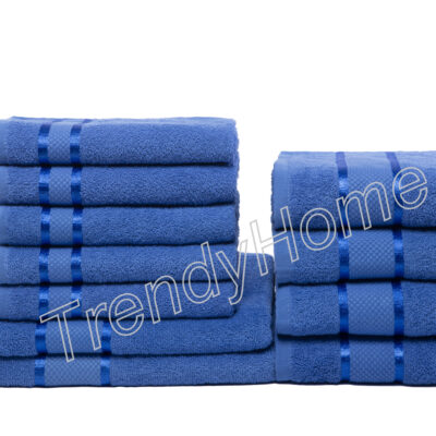 Set 11 Prosoape Maini/Fata/Corp, Bumbac 100%, Albastru Royal, 400g/m², ST12211