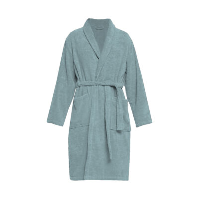 Halat de Baie, Bumbac 100%, Unisex, Tesatura Fina, Albastru Deschis, ST6663