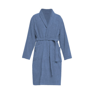 Halat de Baie, Bumbac 100%, Unisex, Tesatura Fina, Albastru Inchis, ST6664