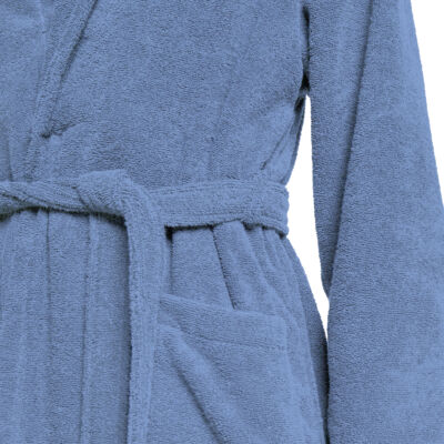 Halat de Baie, Bumbac 100%, Unisex, Tesatura Fina, Albastru Inchis, ST6664