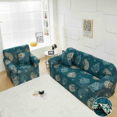Husa Elastica cu Brate, Canapea 3 Locuri, Turcoaz, J14832