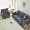 Husa Elastica cu Brate, Canapea 2 Locuri, Bleumarin/Crem, J14807