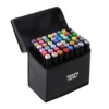 Set 48 Markere Teno15, Geanta Depozitare Inclusa, 2 Tipuri de Varf, Pe Baza de Alcool, Culori Intense, Multicolor, Cod TENO15