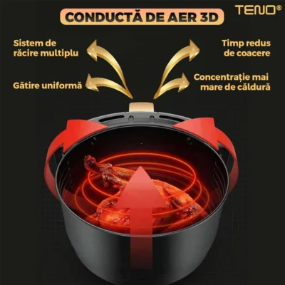 Friteuza Fara Ulei Air Fryer, Tehnologie Smart Sensing, Afisaj Digital, Capacitate 4.5 L, 220 V, TN1002