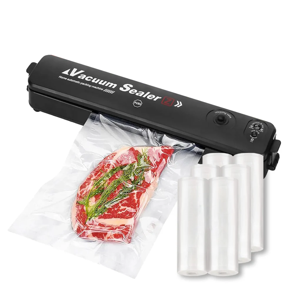 Aparat de Sigilat si Vidat, Set 6 Role de Vidat Gofrate, 20 cm x 5 m incluse, 90W, 220V, Portabil, TENO1227