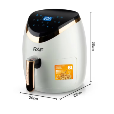 Friteuza Air Fryer, Aer cald, Fara ulei, Touchscreen Digital, 6L, 2400W, Circulatie Aer 360°, STM100