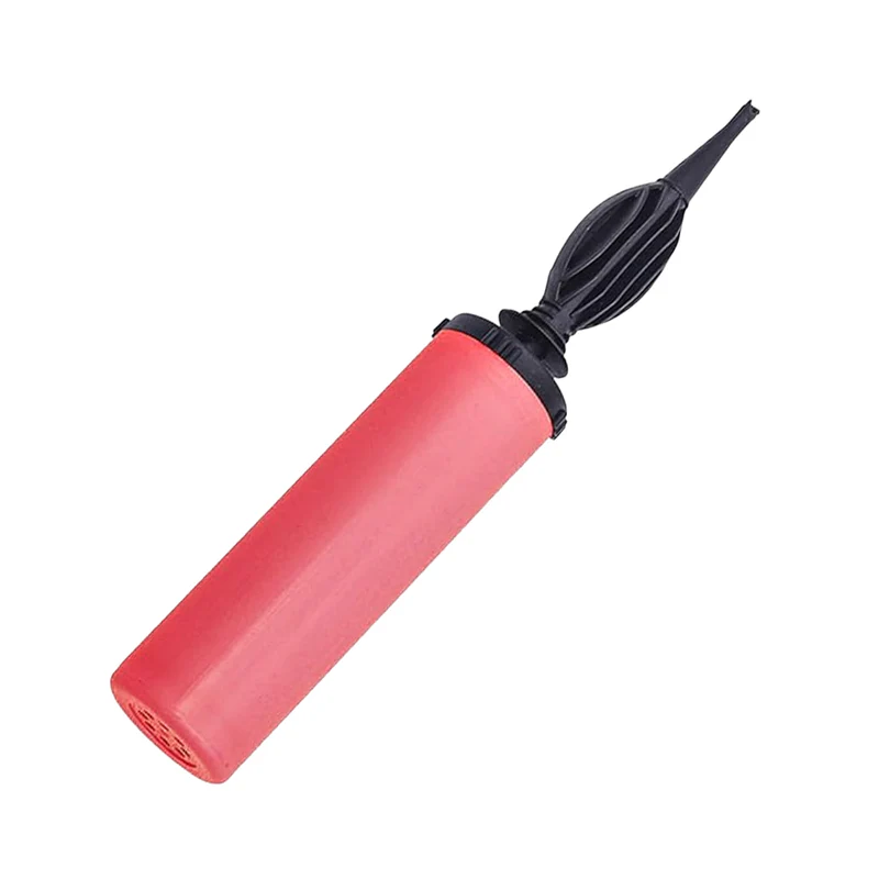 Pompa Manuala Pentru Umflat Baloane cu Dublu Sens, Multifunctionala, Materiale Calitative, Umflare Rapida, 28 cm, Rosu/Negru, TENO371