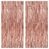 Set 2 Bucati Perdea Decorativa Din Folie Roz/Auriu Metalizat, Pentru Petreceri Aniversare, TENO322
