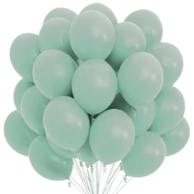 Set 100 Baloane, Pentru Petreceri/Aniversari/Evenimente, O Singura Dimensiune, Latex, Turcoaz, TENO252