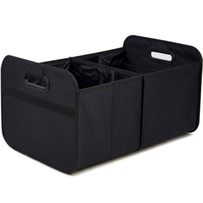 Organizator Auto Portabil Pentru Portbagaj, 2 Compartimente, Pliabil, Elastic de Prindere, Multifunctional, Universal, TENO294