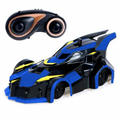 Masinuta Antigravitationala cu Telecomanda, Urcare pe Pereti si Tavan, Rotire 360 Grade, Senzor Infrarosu, Incarcare USB, Telecomanda Intuitiva, Albastru/Negru, TENO1428