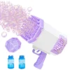 Pistol de Facut Baloane, Tip Bazooka, Automat, 34 Orificii Pentru Bule, Alimentare cu Baterii, Mov/Alb, TENO1215