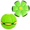Minge Zburatoare Transformabila in Disc Frisbee, 2 Moduri de Joaca, 23 cm, Verde, TENO355