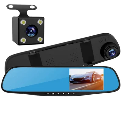 Oglinda Auto Retrovizoare cu Camera Duala, Video Full HD 1080P, Senzor G, 32GB, Night Vision, Display 2.8 inch, Linii Ghidaj Parcare, TENO493