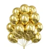 Set 50 Baloane, Pentru Petreceri/Aniversari/Evenimente, O Singura Dimensiune, Latex, Auriu, TENO721