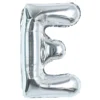 Balon in Forma de Litera E, Metalizat, Pentru Petreceri/Aniversari/Evenimente, 40cm, Rezistent, Folie, Argintiu, TENO1022