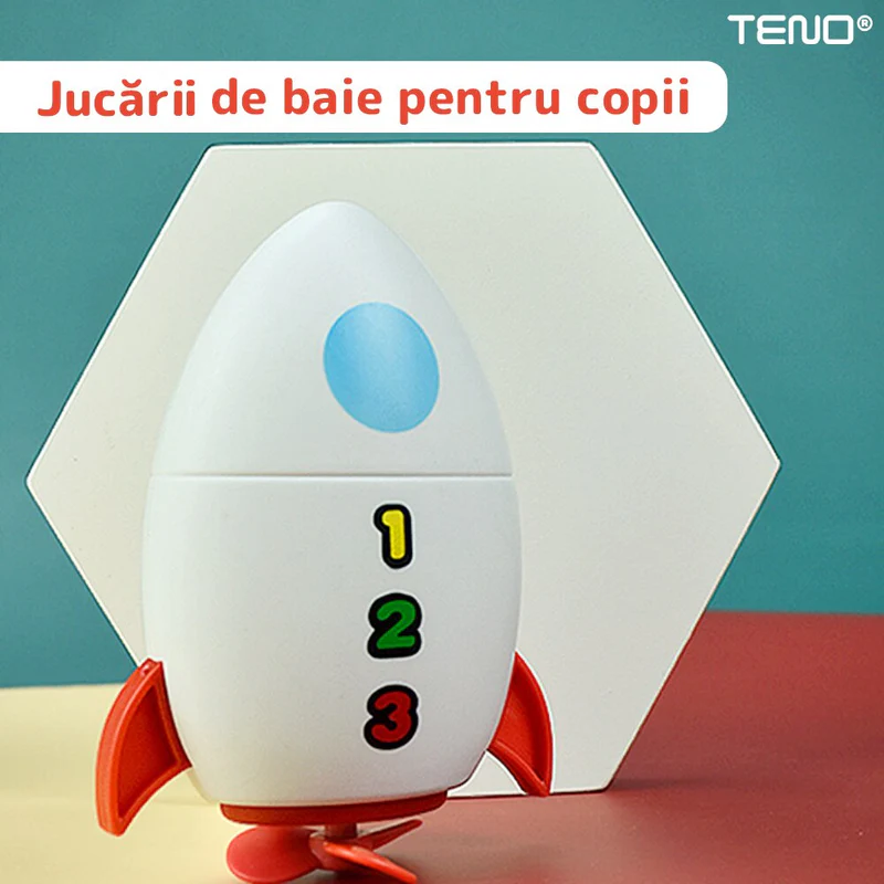 Set 3 Jucarii de Baie Pentru Copii, Inotatoare, Interactive, Fara baterii, Mecanism cu Cheita, TENO596