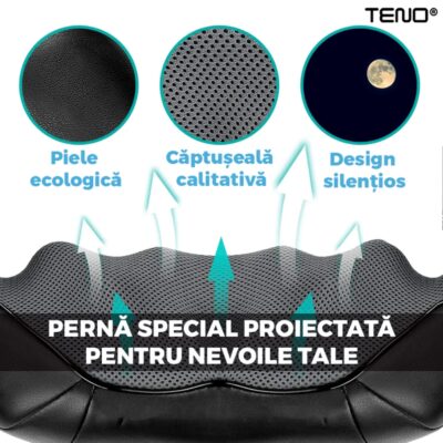 Aparat Profesional Pentru Masaj, cu 4 Puncte de Masaj Pentru Spate, Lombar, Abdomen, Picioare, TENO329