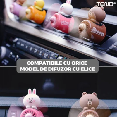 Set 3 Rezerve Pentru Difuzor Aromaterapie Auto, Pastila, Compatibil cu Orice Model de Difuzor cu Elice, Arome cu Extracte Naturale, TENO853