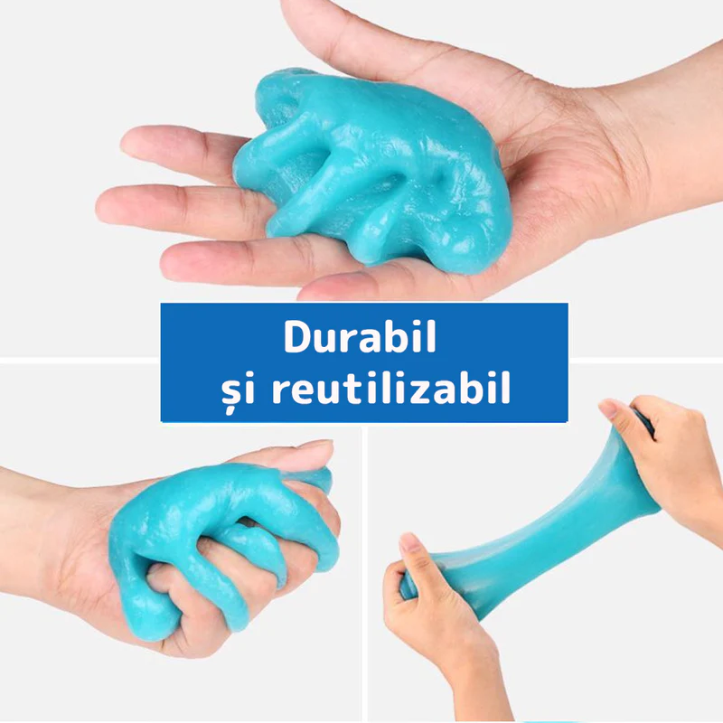 Slime Pentru Curatat Spatii Greu Accesibile, Super Clean, Interior Auto, Tastatura, uz Casnic, TENO315