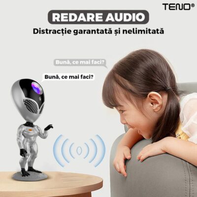 Proiector de Lumini Tip Extraterestru cu Telecomanda si Timer, 8 Moduri de Proiectie, Rotire 360 Grade, Ajustare Luminozitate, TENO545