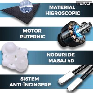 Aparat Profesional Pentru Masaj, cu 4 Puncte de Masaj Pentru Spate, Lombar, Abdomen, Picioare, TENO329