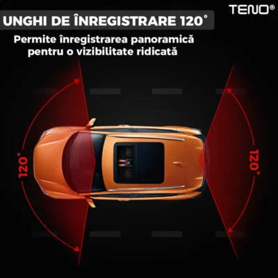 Oglinda Auto Retrovizoare cu Camera Duala, Video Full HD 1080P, Senzor G, 32GB, Night Vision, Display 2.8 inch, Linii Ghidaj Parcare, TENO493