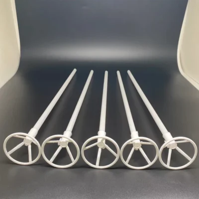 Set 10 Bete Transparente cu Rozete Pentru Baloane, Lungime 42 cm, TENO308