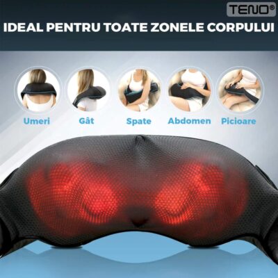 Aparat Profesional Pentru Masaj, cu 4 Puncte de Masaj Pentru Spate, Lombar, Abdomen, Picioare, TENO329