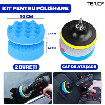 Set Premium 26 Piese Detailing Auto, 5 Pensule Detaliu, Burete Aplicator,Laveta Microfibra, Perii Aer Conditionat, Perii de Zimtate, Manusa Din Microfibra Fata-Verso, TENO677