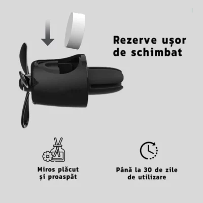 Difuzor Auto Aromaterapie, Car Pilot Skeleton, Kit Odorizant, 2 Arome cu Extracte Naturale Incluse, TENO339