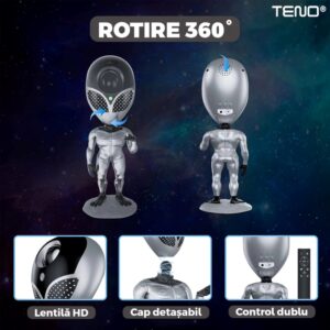 Proiector de Lumini Tip Extraterestru cu Telecomanda si Timer, 8 Moduri de Proiectie, Rotire 360 Grade, Ajustare Luminozitate, TENO545