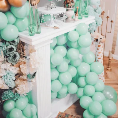 Set 100 Baloane, Pentru Petreceri/Aniversari/Evenimente, O Singura Dimensiune, Latex, Turcoaz, TENO252