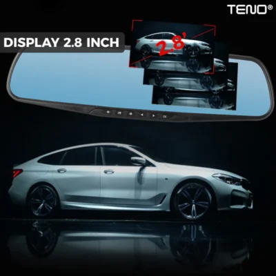 Oglinda Auto Retrovizoare cu Camera Duala, Video Full HD 1080P, Senzor G, 32GB, Night Vision, Display 2.8 inch, Linii Ghidaj Parcare, TENO493