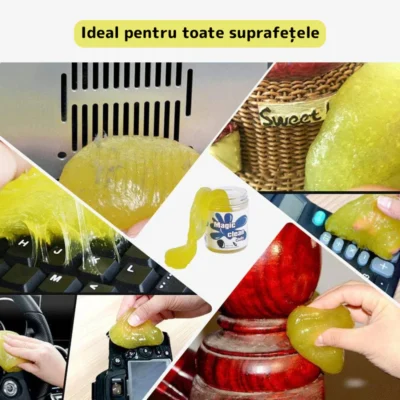 Slime Pentru Curatat Spatii Greu Accesibile, Super Clean, Interior Auto, Tastatura, uz Casnic, TENO313