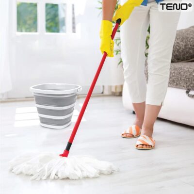 Galeata Pliabila, Rezistenta, Usor de Depozitat, Compacta, Capacitate 10 L, Gri, TENO665