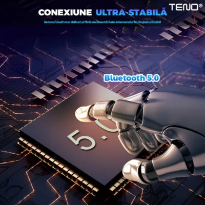 Modulator FM Auto, Bluetooth 5.0, Functie de Dubla Incarcare, Afisare Voltaj Baterie, Transmitator FM, 3 Porturi USB Type-C, Capacitate Memorie 32 GB, Ecran LED, TENO1291