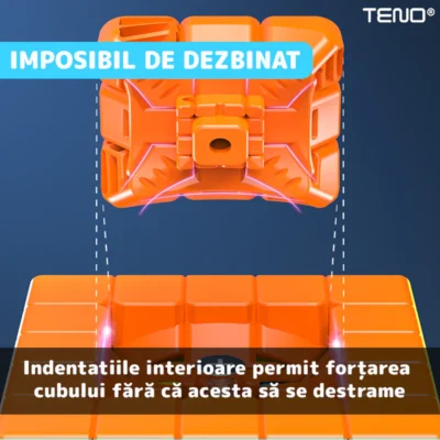 Cub Rubik Magnetic, Puzzle Rapid, Fara Autocolante, Dezvoltarea Inteligentei, 5x5x5, Multicolor, TENO366