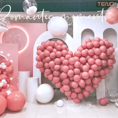 Set 25 Baloane, Pentru Petreceri/Aniversari/Evenimente, O Singura Dimensiune, Latex, Rose Gold, TENO773