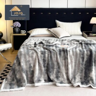 Patura cocolino Premium, 200x230 cm, Gri/Alb, J22293