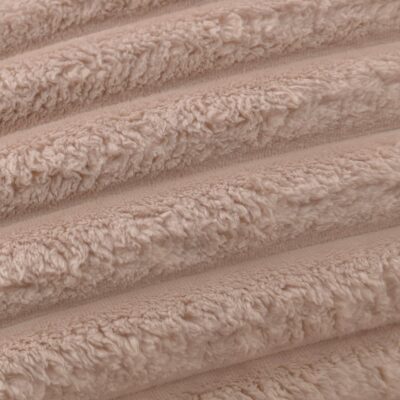 Lenjerie Pat Dublu cu Elastic, Material Pufos Cocolino, 4 Piese, UNI, Crem, J22307