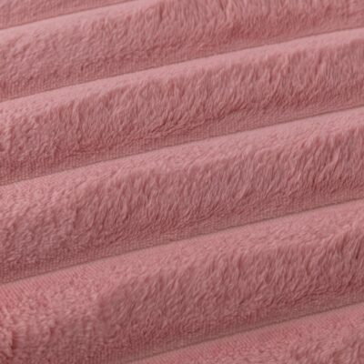 Lenjerie Pat Dublu cu Elastic, Material Pufos Cocolino, 4 Piese, UNI, Roz Pudra, J22309