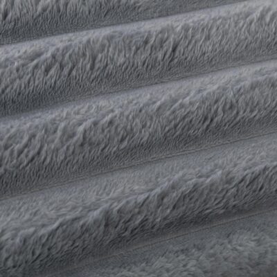 Lenjerie Pat Dublu cu Elastic, Material Pufos Cocolino, 4 Piese, UNI, Gri, J22306