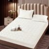Husa Pat Matlasata cu Elastic, Topper, 180 x 200cm, Alb, J23505
